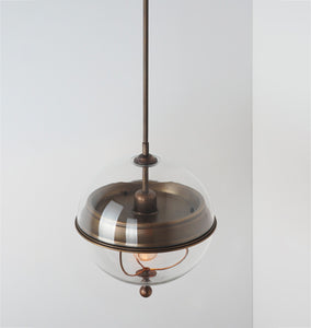 Livorno Brass & Glass Globe Pendant