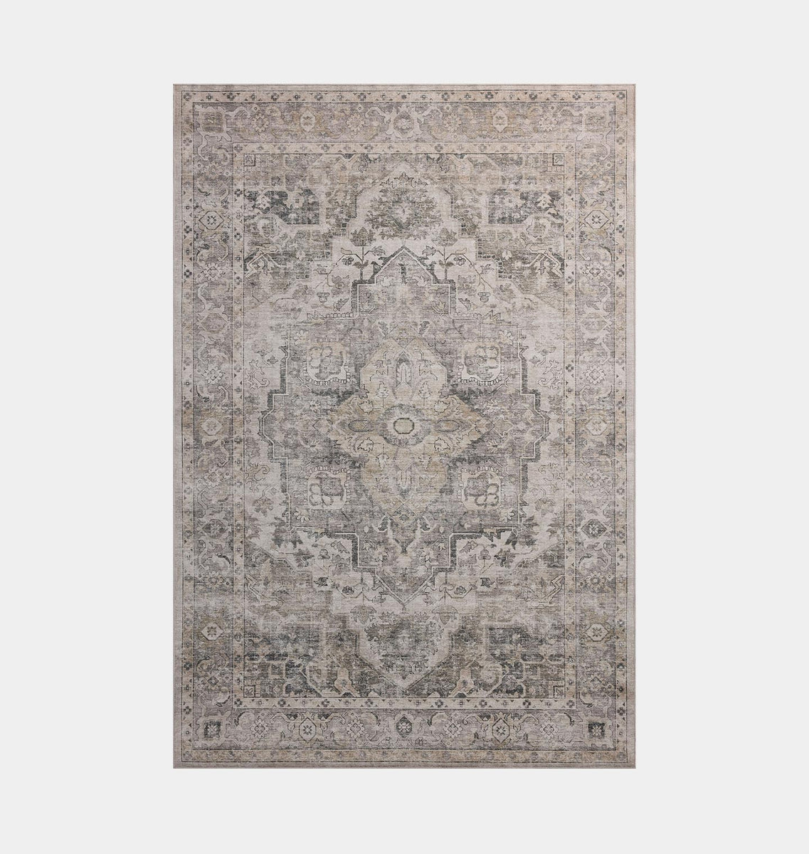 Josie JOS-03 Silver / Natural Washable Rug | Shoppe Amber Interiors