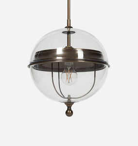 Livorno Brass & Glass Globe Pendant