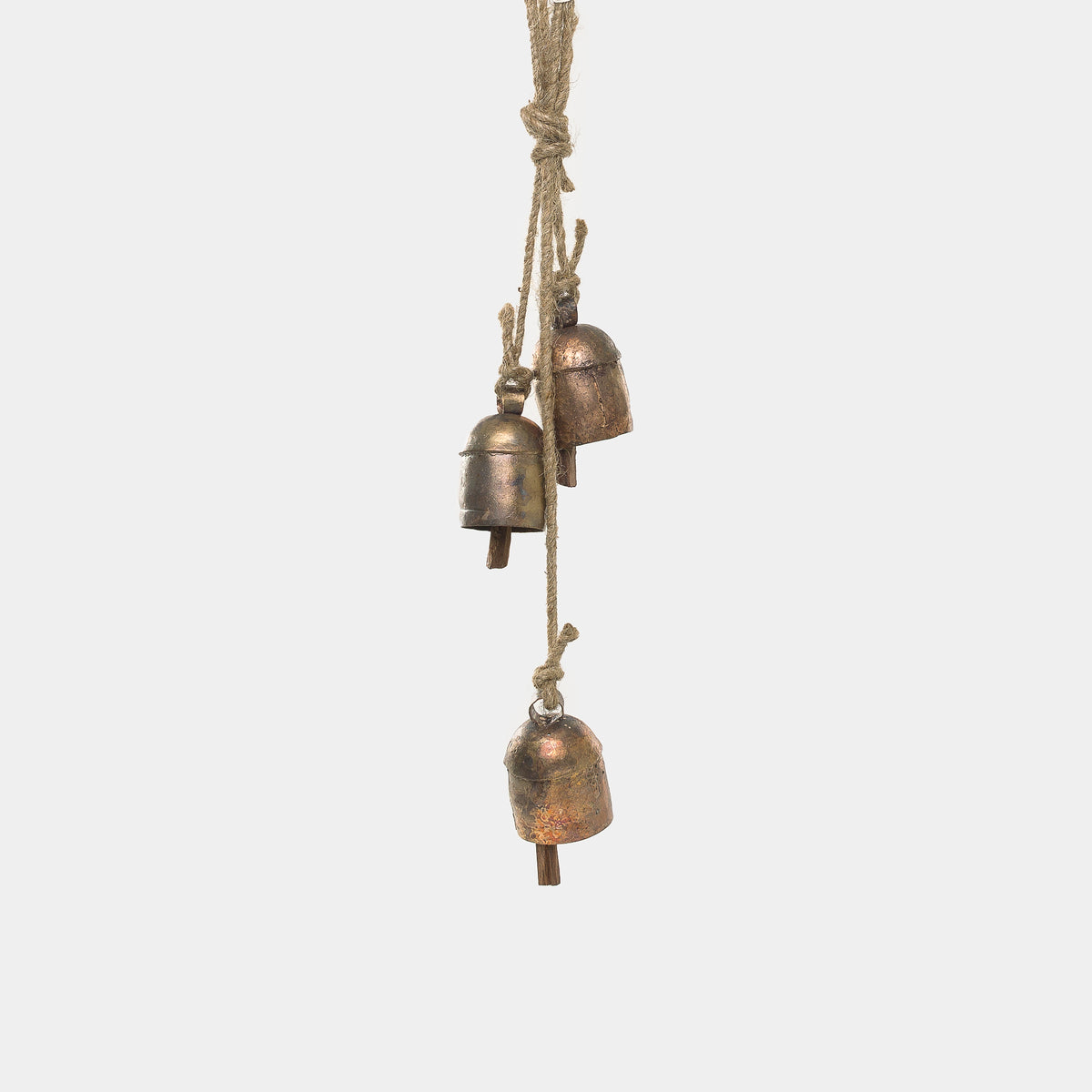 Brass Antique Gold Finish Hanging Bell Solid Bell with Rope Antique Style  Home Decor for Wall