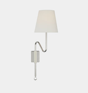 Griffin Articulating Sconce Nickel Parchment