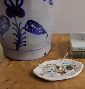 Cream Oval Catchall Tray