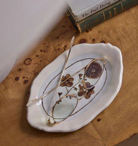 Cream Oval Catchall Tray