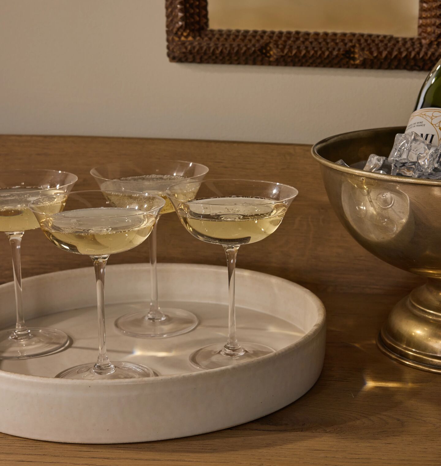 Shoppe Amber Interiors Grace Champagne Coupe - Thumbnail 4