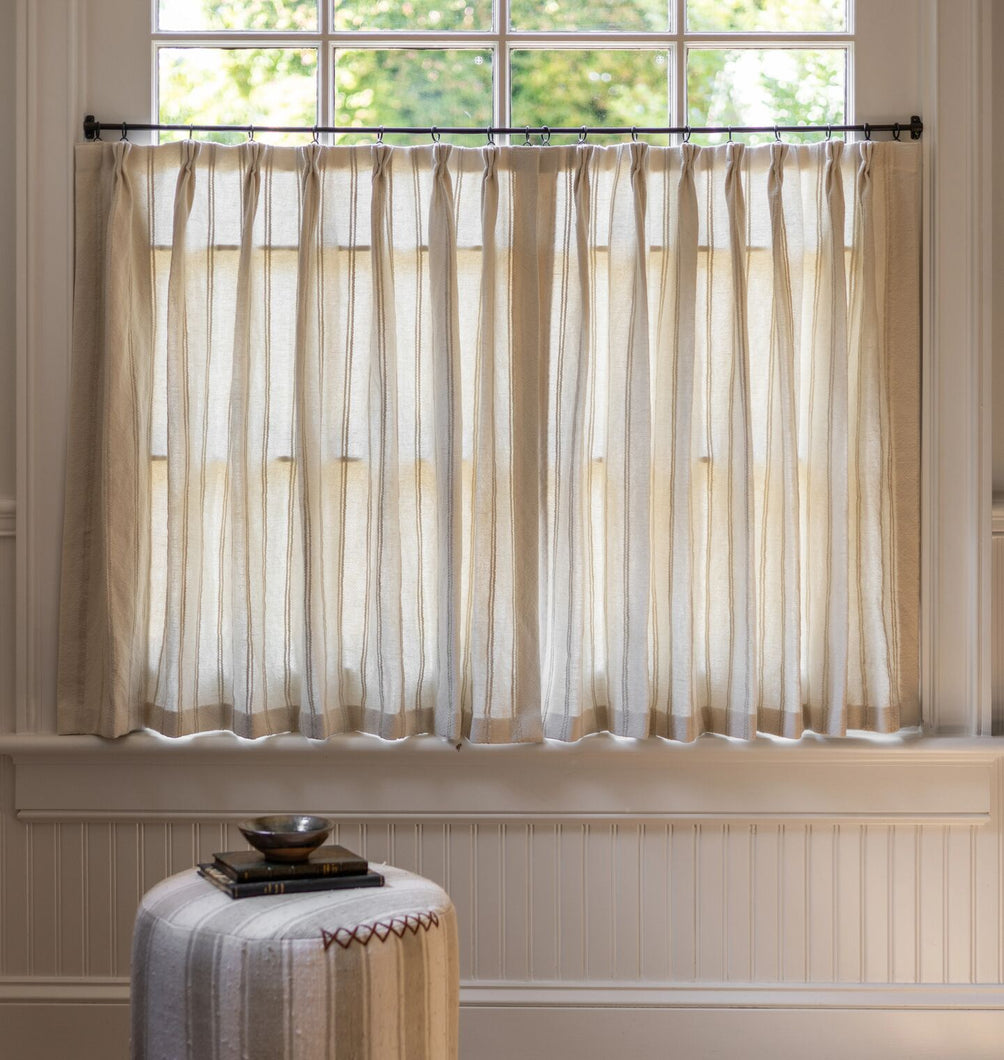Triple Pinch Pleat Cafe Curtains Blythe Sheer