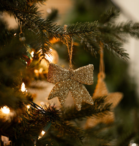 Lexie Glitter Bow Ornament