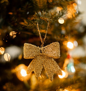 Lexie Glitter Bow Ornament