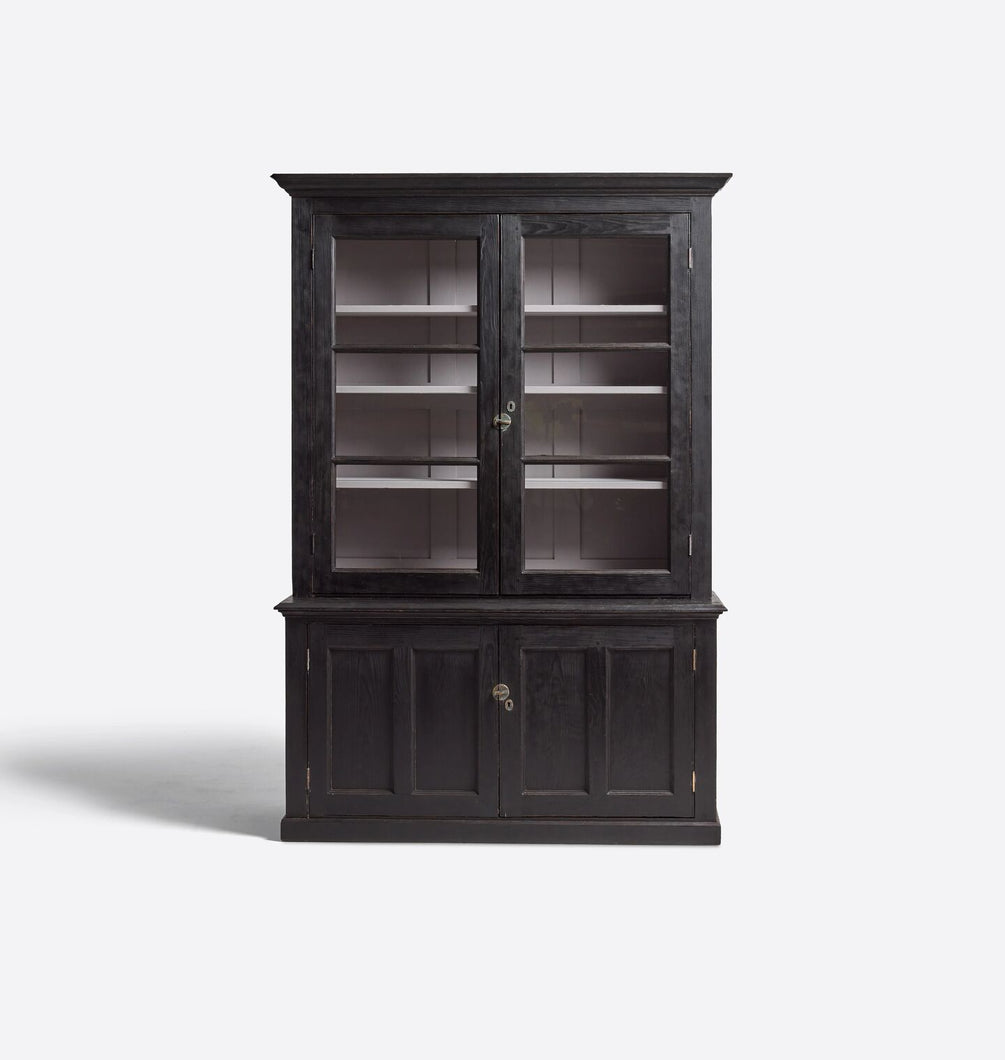 Vintage 19th Century English Pine Glazed Cabinet