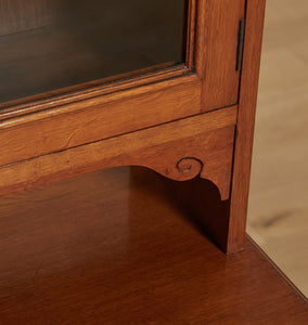 Vintage 19th Century English Oak Glazed Cabinet