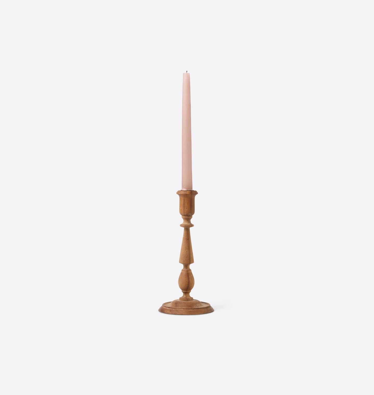 Valori Turned Wood Candlestick - Thumbnail 2