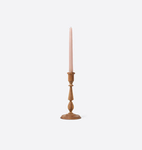Valori Turned Wood Candlestick