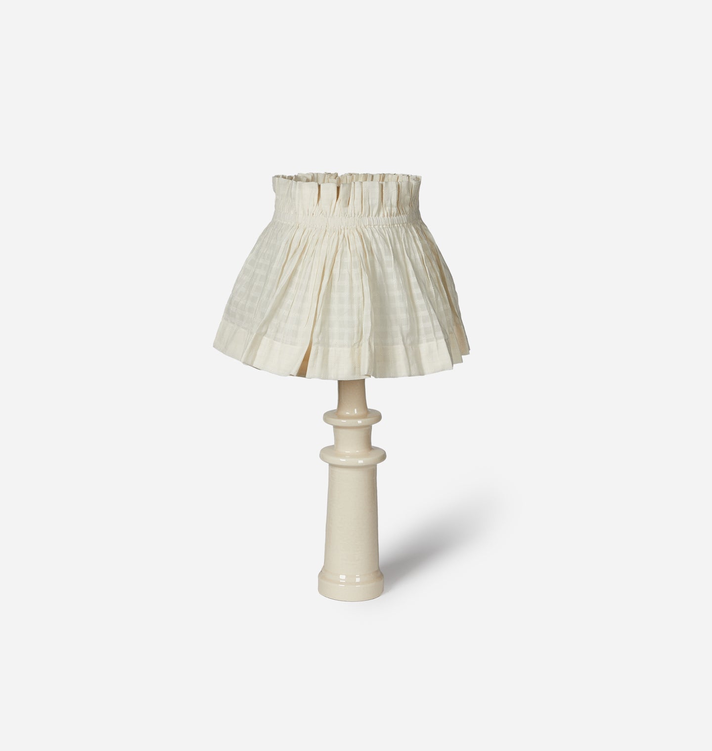 Checked Cotton Table Lamp