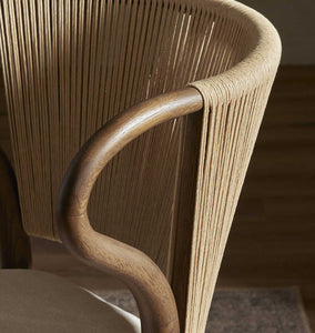 Amira Armless Natural Rush Dining Chair Laine Natural