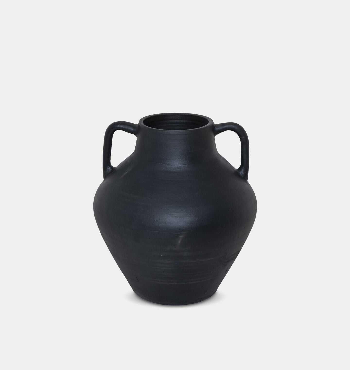 Atrani Aged Terracotta Vessel Aged Black Terracotta