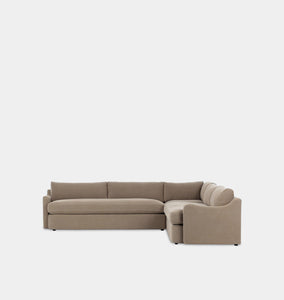 Aurelia 3 Piece Sectional Sofa 124" Broadway Canvas