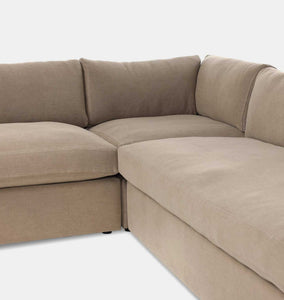 Aurelia 3 Piece Sectional Sofa 124" Broadway Canvas