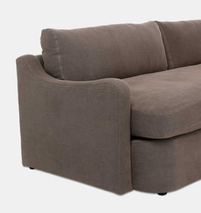 Aurelia 3 Piece Sectional Sofa 124" Broadway Coffee