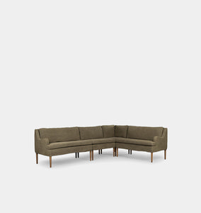 Aurelia Corner Dining Banquette 121" Broadway Olive