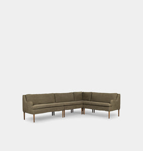 Aurelia Corner Dining Banquette 132" Broadway Olive