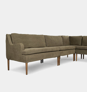 Aurelia Corner Dining Banquette 132" Broadway Olive