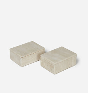 Aldo Travertine Rectangular Box