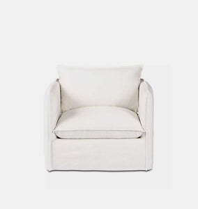 Basel Outdoor Swivel Chair Linen