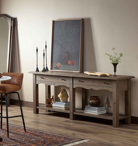Bayla Console Table Brown Oak