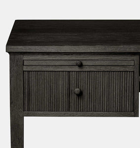 Bush Desk Distressed Black Oak