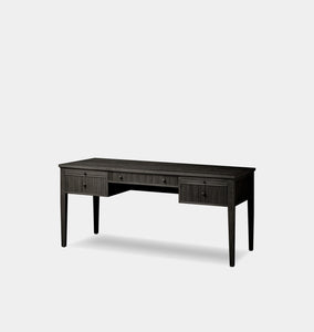 Bush Desk Distressed Black Oak