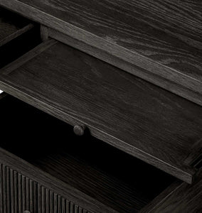 Bush Desk Distressed Black Oak