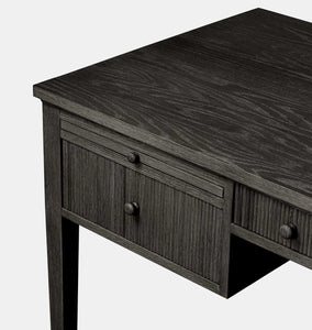 Bush Desk Distressed Black Oak