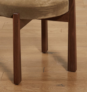 Cade Vanity Stool Walnut Fawn Floor Model