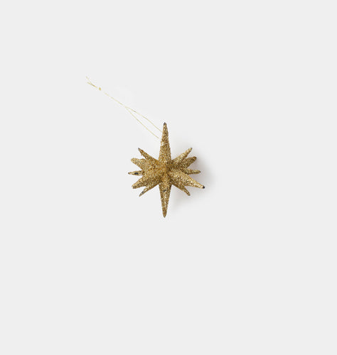 Gold Starburst Ornament Small