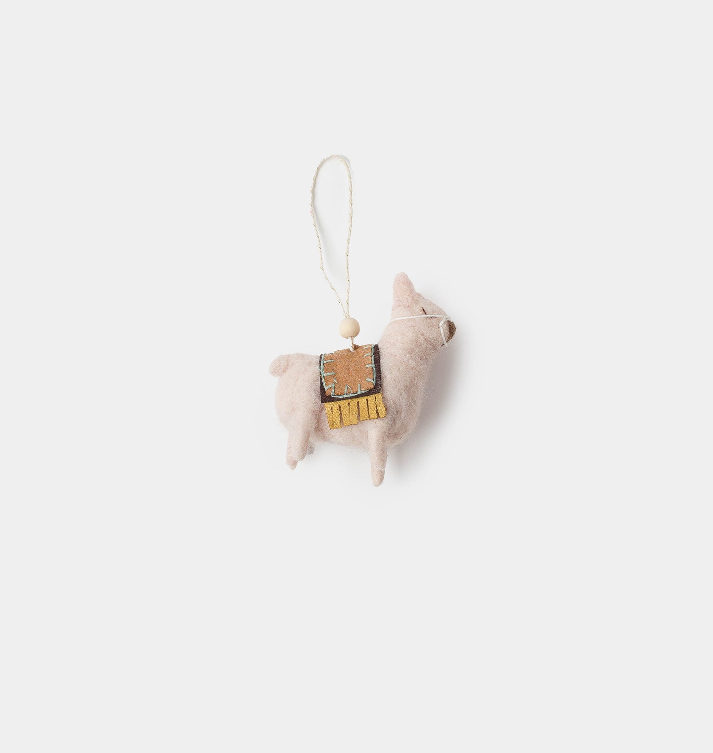 Wool Felt Llama Ornament