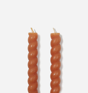 Braided Taper Candle S/2 Cider