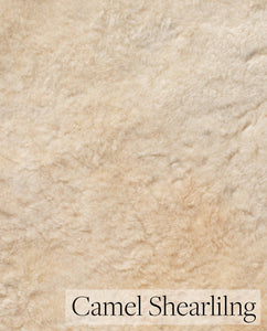 Camel Shearling Fabric Swatch