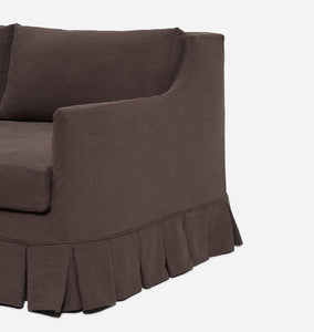 Carpenter Skirted Slipcovered Chaise Sofa