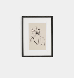 Charcoal Her by Brittney Schulz Framed Print