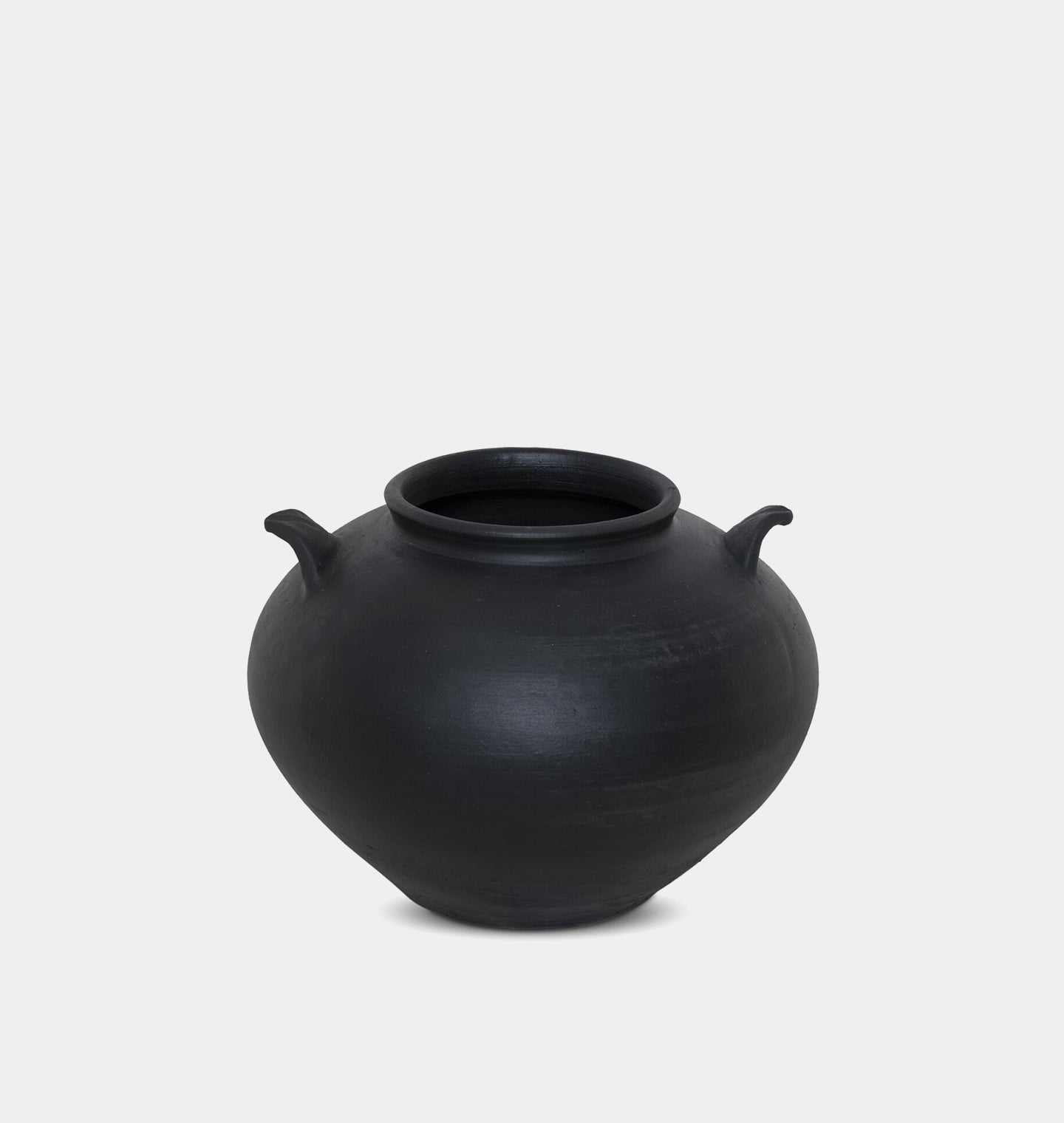 Civita Vessel Aged Black Terracotta