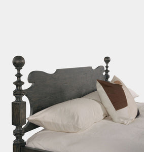 Cory Bed Queen King Distressed Black