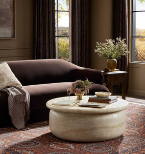Dayna Coffee Table Faux Travertine