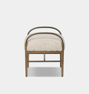 Demi Accent Stool Beige Shearling