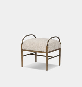 Demi Accent Stool Beige Shearling