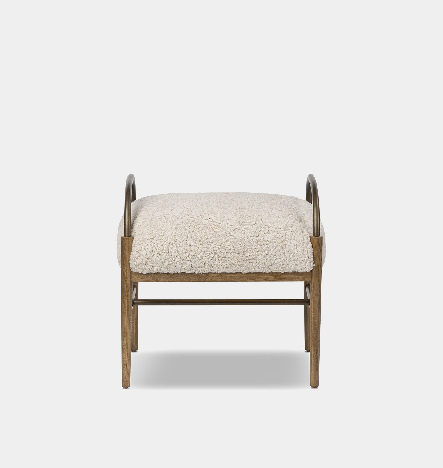 Demi Accent Stool Beige Shearling