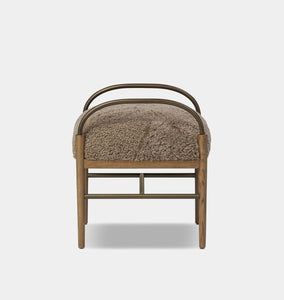 Demi Accent Stool Sepia Shearling