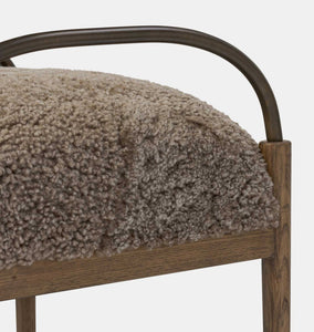 Demi Accent Stool Sepia Shearling