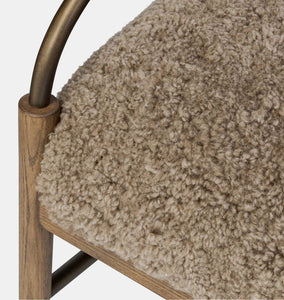 Demi Accent Stool Sepia Shearling