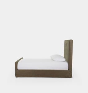 Diana Slipcover Bed Coffee