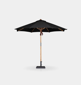 circular patio umbrella Four Hands Baska Outdoor Round Umbrella