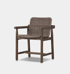 Dume Outdoor Dining Armchair Dark Woven